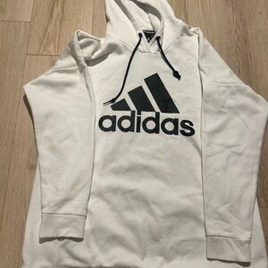 Adidas woMen's White Hoodie with Black Logo